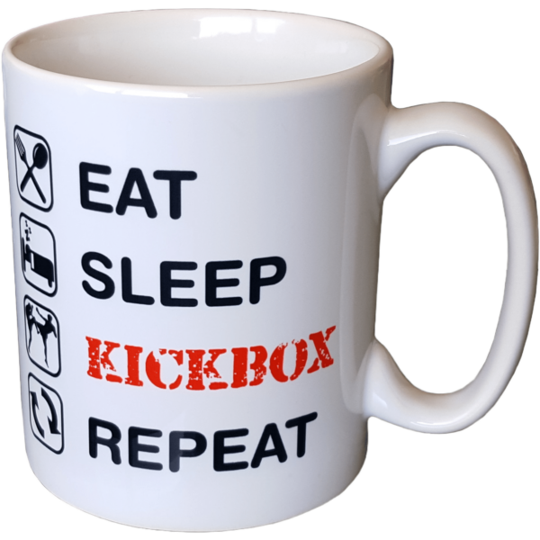 1) Coffee Mug Eat Sleep Kickbox Repeat