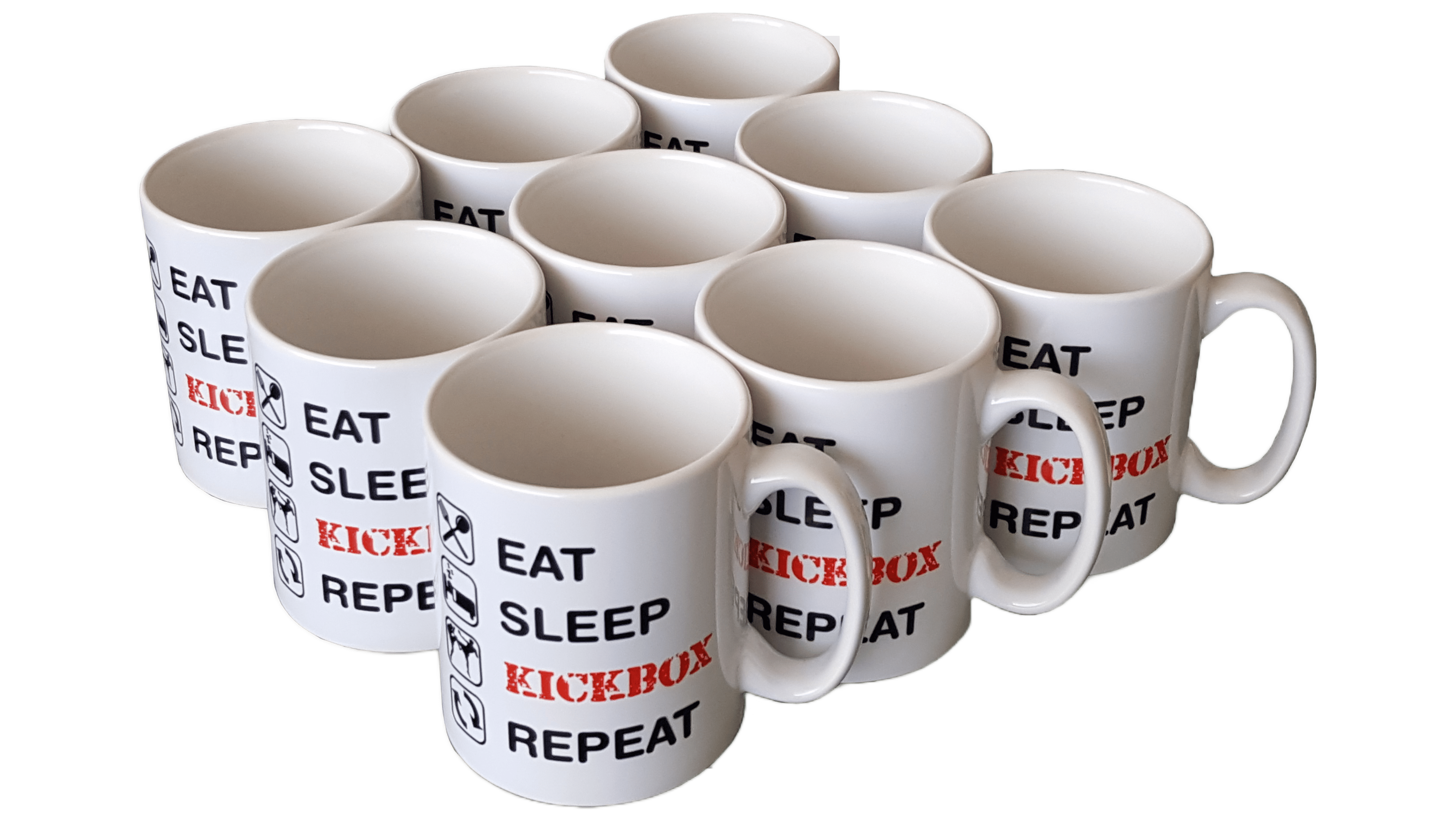 10) Coffee Mug Eat Sleep Kickbox Repeat