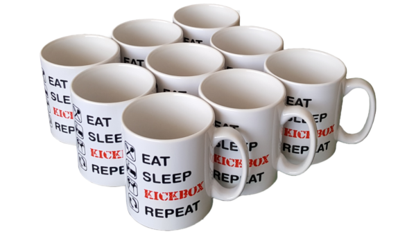 10) Coffee Mug Eat Sleep Kickbox Repeat