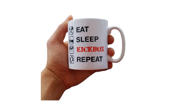 11) Coffee Mug Eat Sleep Kickbox Repeat