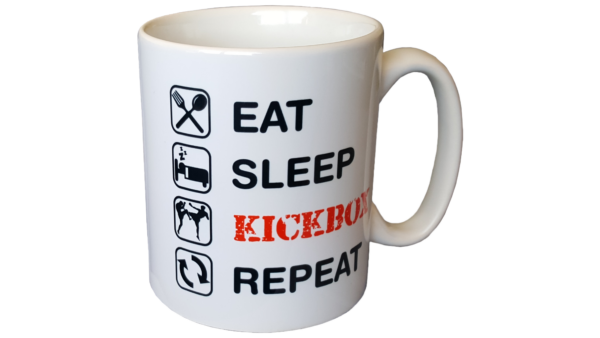 2) Coffee Mug Eat Sleep Kickbox Repeat