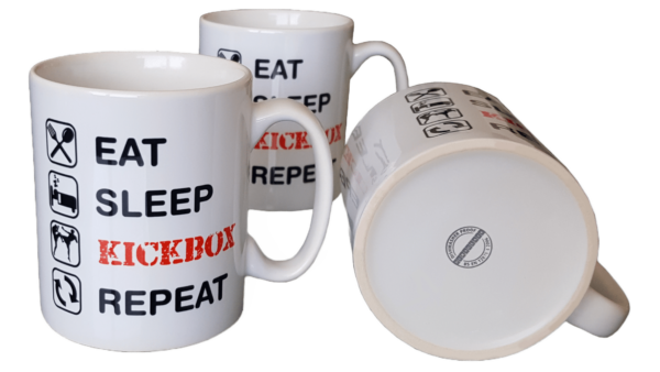 7) Coffee Mug Eat Sleep Kickbox Repeat