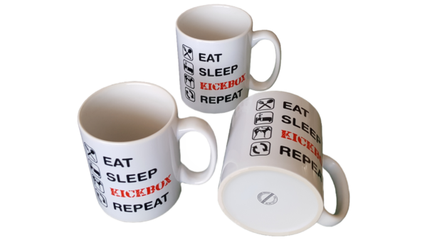 8) Coffee Mug Eat Sleep Kickbox Repeat